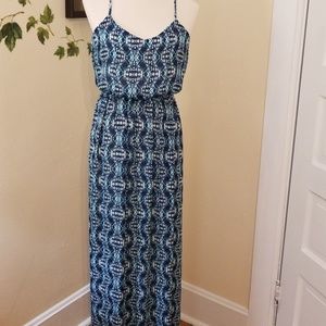 Beautiful blue print maxi dress